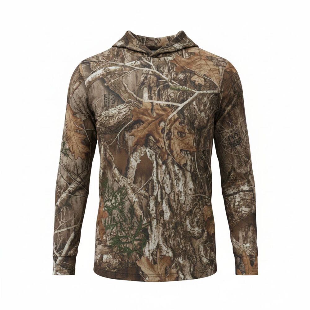 Magellan Boys M 10-12 Camo Hooded Long Sleeve Performance Shirt